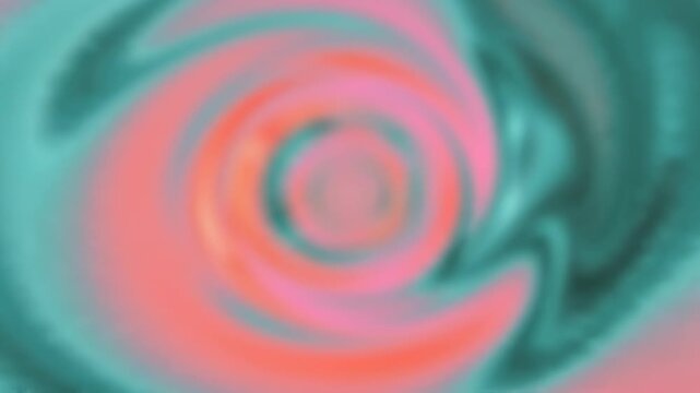 Swirling pastel shapes forming a circular pattern Soft gradients of peach pink and teal creating a gentle visual effect.