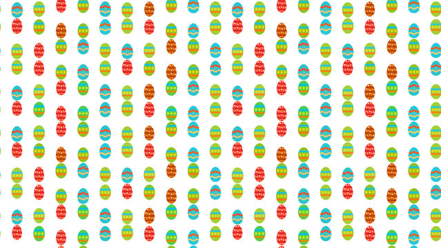 Seamless pattern of colorful Easter eggs