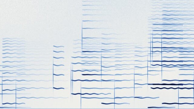 Fondo de espectrograma de audio y frecuencias en bucle sin costuras