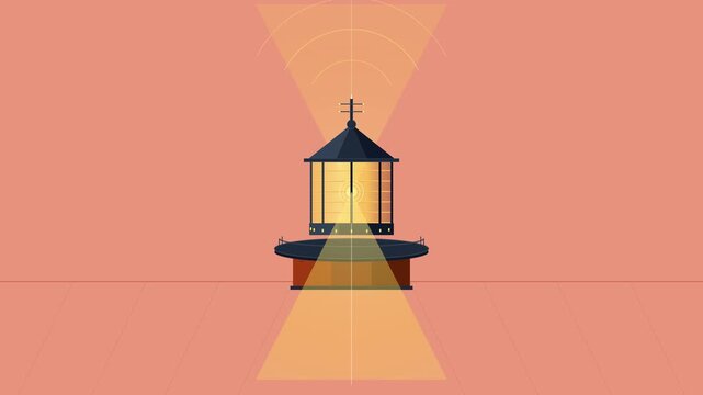 Fresnel Radio Beacon Lantern Rotating Marine Navigation Light Tower 4k