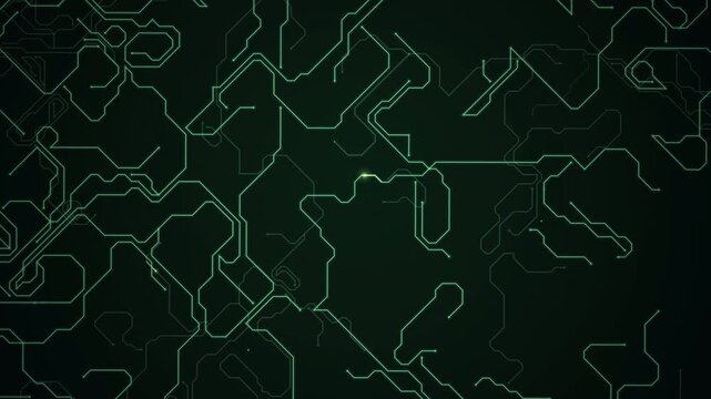 Abstract digital network lines connecting points on dark background.