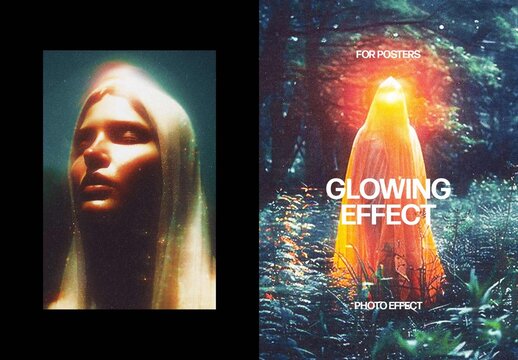 Vertical Dusty Glow Effect For Poster And Print Design