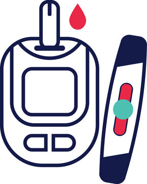 Vector illustration of a glucose monitor.