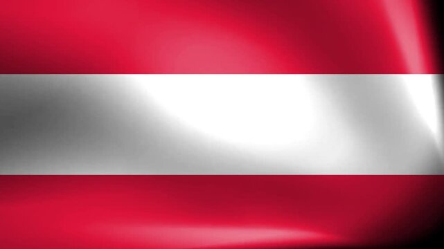 Abstract background with the austrian flag colors, featuring a smooth, flowing silk texture with soft lighting and shadows