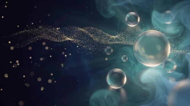 Cosmic Gold and Teal Light Field