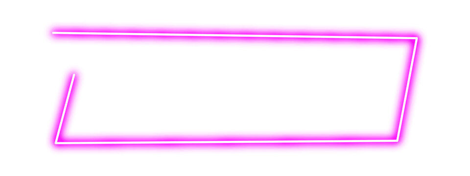 PNG of vibrant, glowing neon frame on a transparent background