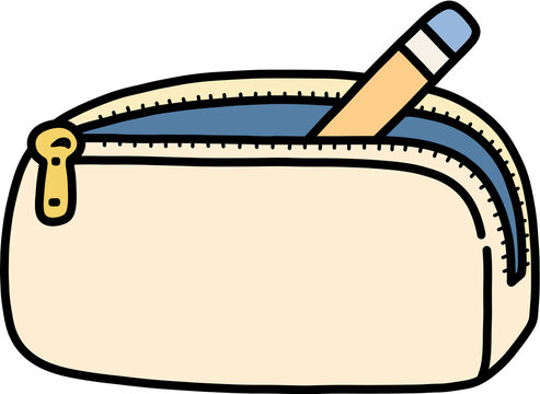 vector illustration of a pencil case