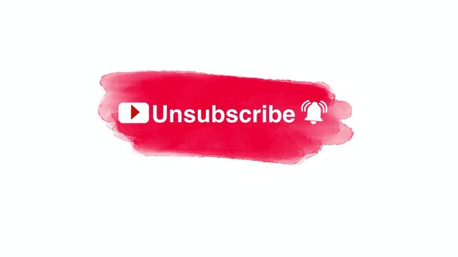YouTube Subscribe and Unsubscribe Button Animation Video, Channel Bell Notification Motion Graphic