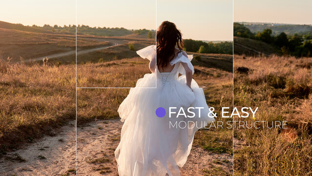 Lighting Lines Media Opener Slideshow template contains 8 placeholders and 8 textholders. Available in 4k.