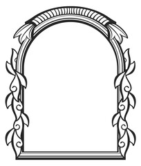 Fototapeta premium Victorian frame. Decorative mirror border. Antique pattren
