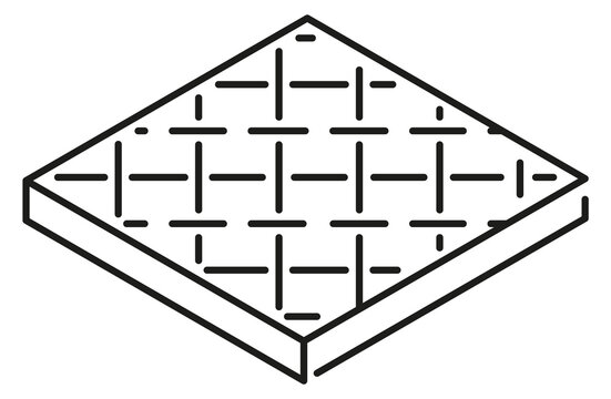 Metal plate. Stainless steel construction lien icon