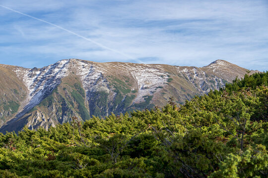 mountains in the mountains, view from Dragus Ridge, Fagaras Mountains, Romania 
