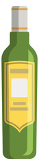 Fototapeta premium White wine bottle color icon. Rose drink