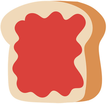 toast bread slices with fruit jam spreads