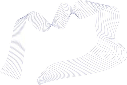 Abstract purple wave pattern on a white background, a smooth and elegant design featuring parallel lines for a modern artistic visual