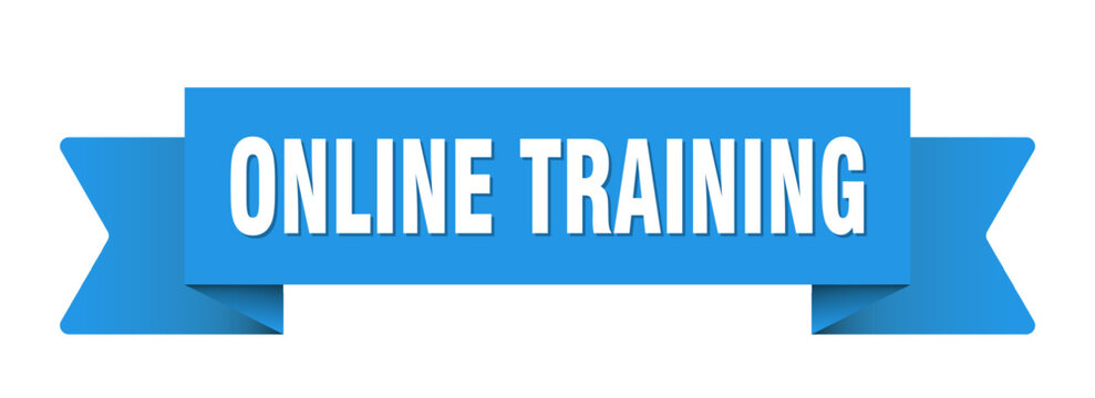 online training ribbon isolated on transparent background. online training ribbon