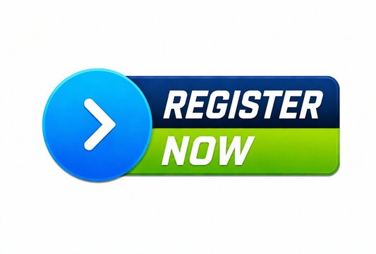 Modern call to action register now button with arrow icon
