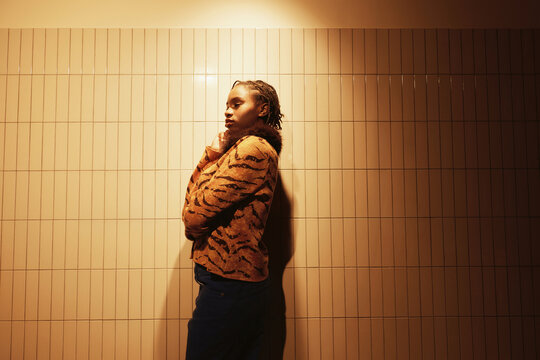Atmospheric Fashion Portrait in Woman In Warm Light