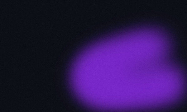 Abstract Purple Grainy Light Glow on Dark Textured Background