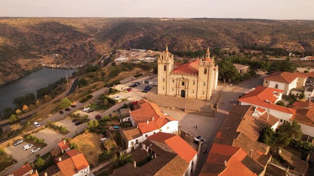 Aerial View City of Miranda do Douro in Portugal