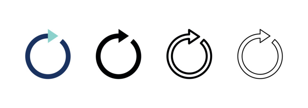 Refresh Cycle Arrow Icon for Reload and Repeat Actions