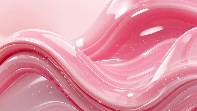 ?Mesmerizing pink fluid waves transform across the canvas in high resolution