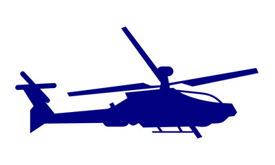 Navy Blue Attack Helicopter Illustration Isolated on Transparent Background PNG Military Aircraft Symbol © House of Designs
