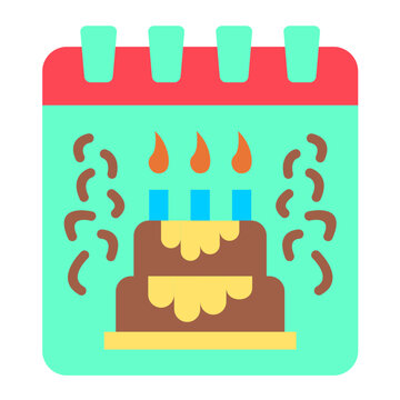 Birthday Date Vector Design Icon Style