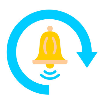 Alarm Repeat Vector Design Icon Style
