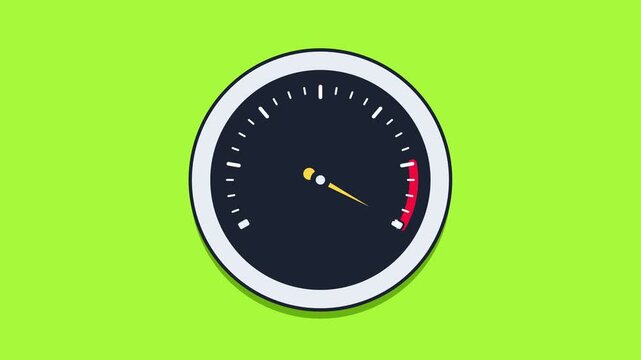 Speedometer needle hitting redline limit
