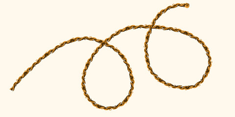 vector illustration of a rope ,Decorative Chain Link and Rope Strand Vectors, Seamless Brush Pattern Elements . © Vector Craft Studio