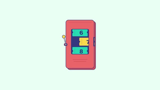 Lottery Machine Drawing a Winning Ticket