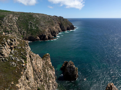 Rocky Atlantic coast at Cabo da Roca, Portugal