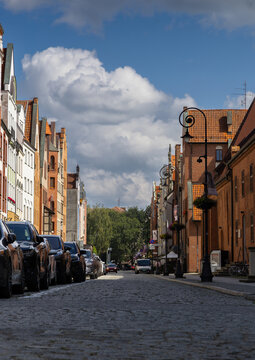 Elbląg, streets of the Old Town.