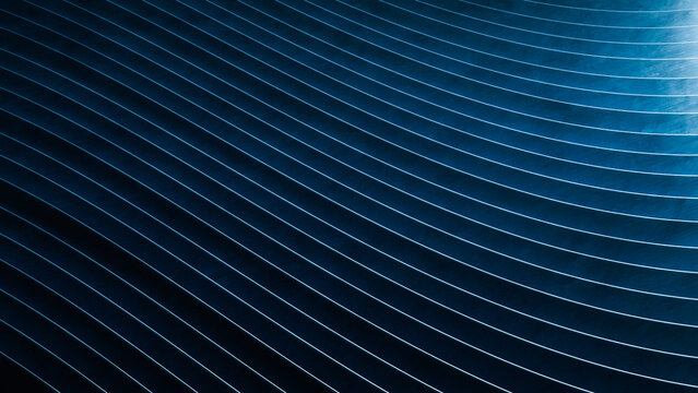 Fine Diagonal Lines Across a Dark Blue Metal Surface