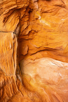 Colorful sandstone layers at Yant Flat Candy Cliffs, Utah