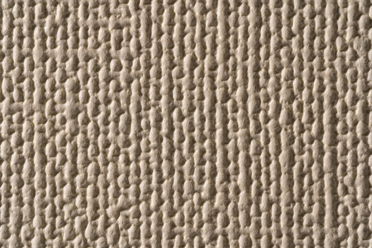 Beige textured canvas fabric with raised woven pattern