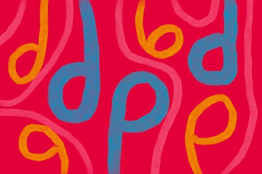 Abstract colorful wavy pattern with looping lines