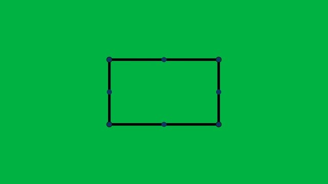 Animated Rectangle Outline with Shifting Vertex Points