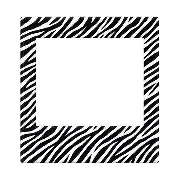 PNG Zebra pattern photo frame