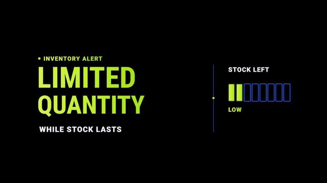 Limited Quantity Stock Alert Meter Animation Overlay