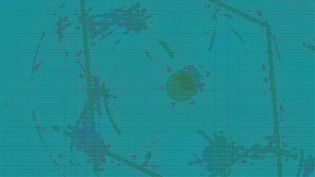 Abstract Domain Warp Marble with Tracer Scanner in Red and Orange Loop