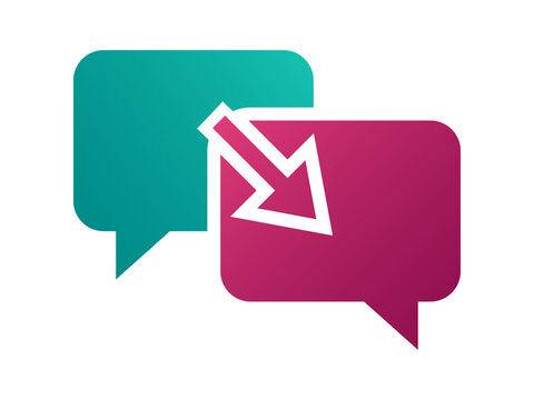 Chat Message Transfer Arrows For Conversation Exchange Online Messaging And Digital Communication Icon