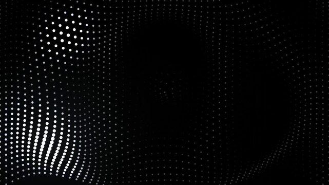 Abstract digital dots forming futuristic glowing geometric pattern design