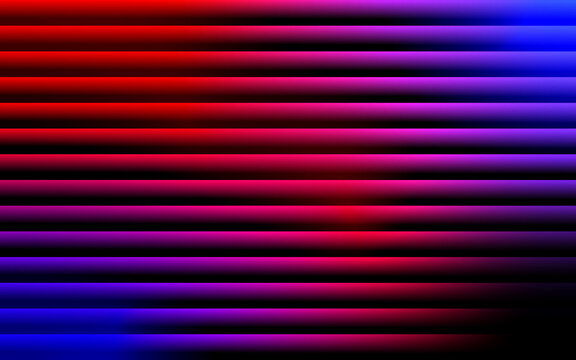 Abstract background with horizontal glowing neon lines in red purple and blue