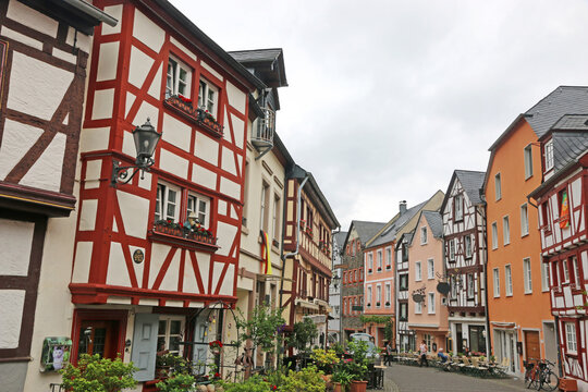 Street in Bernkastel-Kues in Germany	