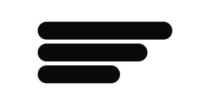 Hamburger menu list lines vector icon isolated on white background symbol for web app design