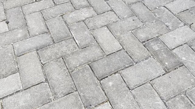 Grey Concrete Paving Stones Texture Background