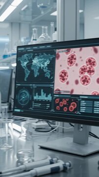 Mosquito pathogen eradication: stop spread, disease, cure malaria, lab scientist, inspect microscope, control epidemic, research virus, analyze sample, defeat infection.