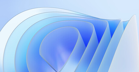 Obraz na płótnie Canvas Abstract futuristic background. wave shape curved gradient glass style hologram creative movement motion beautiful cover banner premium design. 3d rendering illustration